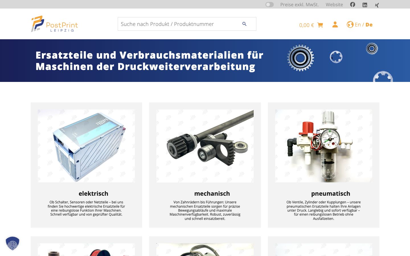 WooCommerce-Shop von PostPrint Leipzig